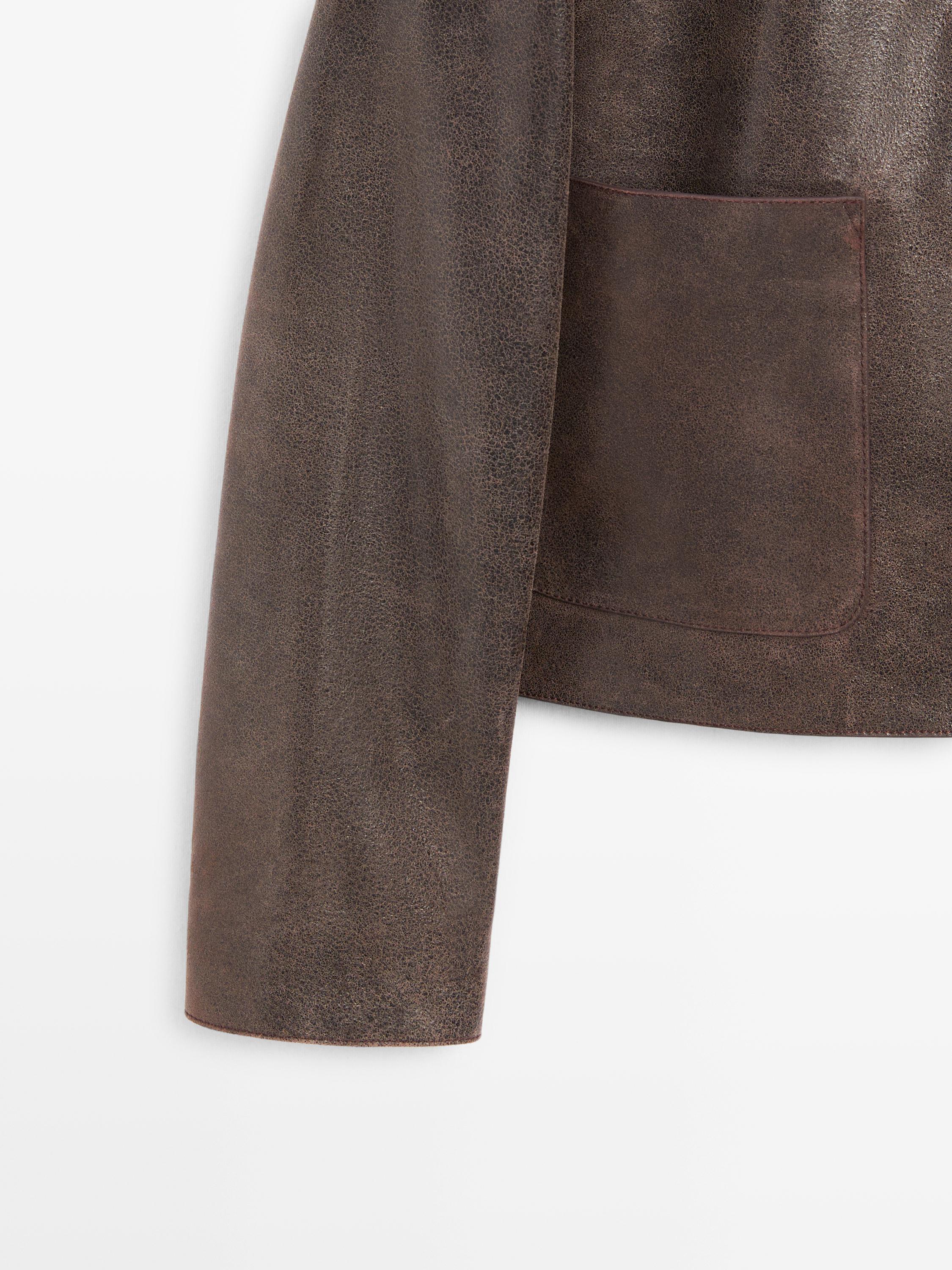 Suede leather jacket